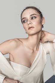 Classical bridal birdcage with silver Swarovski crystals, minimalist bridal  accessory, sparkling veil, elegant bridal headpiece