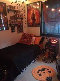 Pin By Midnight On Apartment Ideas Halloween Room Decor Fall Bedroom Decor Halloween Bedroom Decor