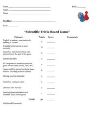 Instantly play online for free, no downloading needed! Scientific Trivia Game Project By Education Resource Wall Tpt