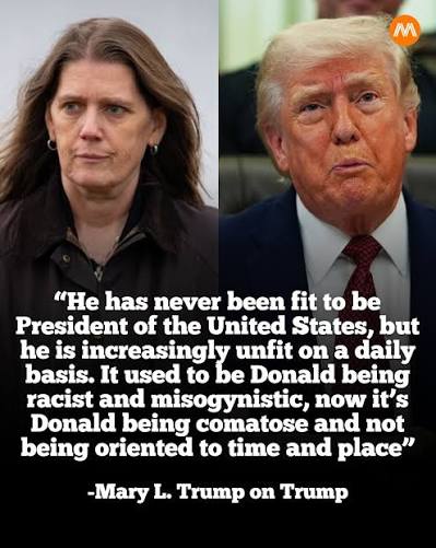 Author and psychologist Mary Trump sharply criticized Donald Trump, arguing he has “never been fit” to serve as president and is becoming increasingly unfit over time. Mary Trump claimed the president's behavior