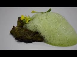 Cilantro Foam And Grilled Sole Youtube Molecular Gastronomy Foam Molecular Gastronomy Molecular Food