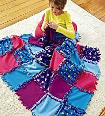 Starry Sky Knot A Quilt No Sew Craft Kit Sewing Knitting Sewing Fleece Fleece Projects No Sew Blankets
