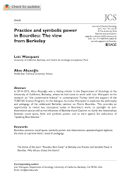 If you have filed an immigration or citizenship application, you can check the status of your case online with the ircc (formerly known as cic) by choosing your application type in the pulldown menu Pdf Practice And Symbolic Power In Bourdieu The View From Berkeley