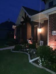 At Night With Flood Lights House Styles Flood Lights House
