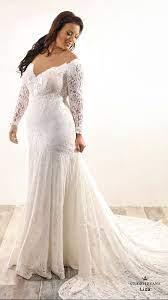 Lida Plus Size Mermaid Wedding Gown With Long Lace Sleeves So Unique Studio Levana Plussizewe Best Wedding Dresses Wedding Gowns Mermaid Plus Wedding Dresses