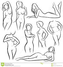 belles silhouettes de vecteur femme d ensemble ligne symboles beaute corps feminin illustration du graphisme abstrait 108224245 coloriage nuage