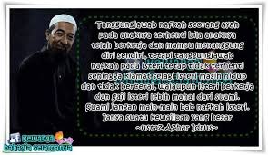 Bagaimana sikap istri terhadap suaminya yang mana suaminya tersebut tidak pernah memberikan kepada istrinya itu nafkah? Jaga Jaga Wahai Suami Janji Kita