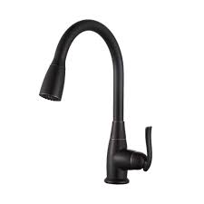 Our rauma kitchen faucet comes in exquisite brushed bronze finish and a slim design. Kraus Single Handle Stainless Steel High Arc Pull Down Kitchen Faucet With Dual Function Sprayer In Oil Rubbed Bronze Kpf 2230orb The Home Depot