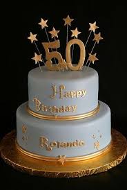 Eine geburtstagstorte darf auf keinem geburtstag fehlen! 50jahrigen Blau Cake Creative Flowerflower Geburtstagstorte Gold Jubilaum Kuc Geburtstagskuchen Frauen Birthday Cakes For Men Geburtstagstorte