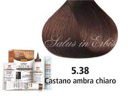 L'olio d'oliva favorisce il riflesso della luce, conferendo al capello leggerezza e luminosità. Tinta Per Capelli Castano Ambra Chiaro 5 38