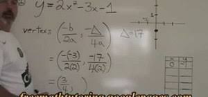An online calculator to find the vertex and intercepts of a quadratic function and write the function in vertex form. How To Find The Vertex When Graphing A Quadratic Equation Math Wonderhowto