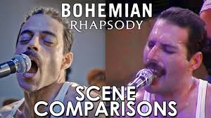 Hit songs become instant classics. Scenes From Bohemian Rhapsody Compared To Real Life A 21 Minute Compilation Open Culture