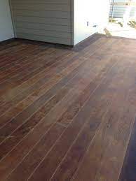 Create Wood Looking Concrete Overlay Outdoor Living Space In 3 Days Patio Flooring Outdoor Flooring Concrete Decor