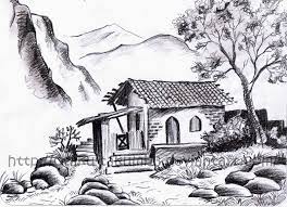 Discover ideas for how to paint landscapes, including many images of landscapes created in very different styles. First Landscape Drawing Landscape Pencil Drawings Nature Sketches Pencil Landscape Drawings