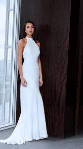 Andrea Hawkes Dalia Wedding Dress Wedding Dress Halter Neck Slim Fit Wedding Dresses Wedding Dress Designers Uk