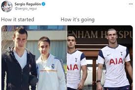 Tottenham may be able to extend gareth bale 's loan from real madrid for another year this summer, reports the daily mail. Sergio Reguilon Delights Tottenham Fans With Gareth Bale How It Started How It S Going Meme London Evening Standard Evening Standard