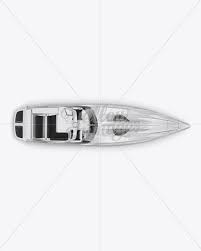 Sea Chaser Sport Boat Mockup Top View In Vehicle Mockups On Yellow Images Object Mockups Sport Boats Mockup Mockup Free Psd