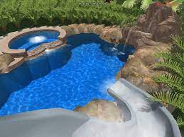 Pool slides bring so much fun and thrill. Pin By Maria Cruz On House Swimming Pool Slides Cool Swimming Pools Backyard Pool