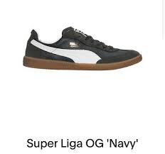 At dame n'doye, lars højer og sibusiso zuma er de tre spillere, der har fået netmaskerne til at blafre flest. Puma Super Liga Og Retro Navy White Men S Size 12 Leather Sneakers 356999 09 Ebay