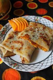 Eggless Crepes With Sweet Mango Filling Yummy Tummy Mango Crepes Recipe Eggless Crepe Recipe Eggless Breakfast