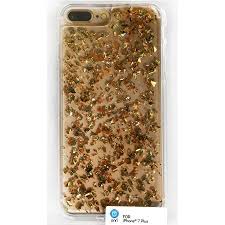 Onn Clear Case With Gold Flecks For Iphone 7 Plus 8 Plus Walmart Com Clear Cases Gold Flecks Iphone 7 Plus