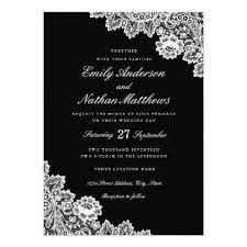 Elegant Black And White Lace Wedding Invitation Zazzle Com Black Wedding Invitations Lace Wedding Invitations Burgundy Wedding Invitations
