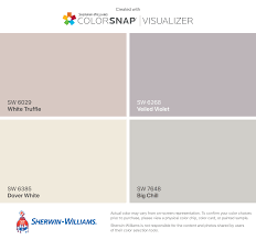View interior and exterior paint colors and color palettes. I Found These Colors With Colorsnap Visualizer For Iphone By Sherwin Williams White Truffle Sherwin Williams Color Schemes Veiled Violet House Color Schemes