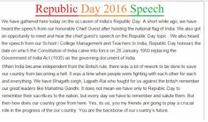 Speech in english for 26 january republic day of india 2020. 26th January Republic Day Speech For School College In Hindi English 2019 Wink Report