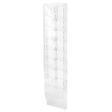 The minimal, stylish design gives the products a strong architectural impression. Adiroffice 51 In X 10 In Clear Acrylic Wall Mounted Hanging Brochure Magazine Rack With Adjustable Pockets 640 5110 Clr The Home Depot