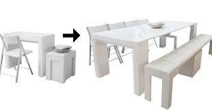 Product title dinner table set tempered glass dining table with 4pcs chairs dining room kitchen furniture average rating: Ultimate Space Saving Dining Table Set Expand Furniture Folding Tables Smarter Wall Beds Space Savers