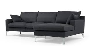 mendini right hand facing corner sofa group in anthracite grey made com ecksofa sofa wohnzimmer couch