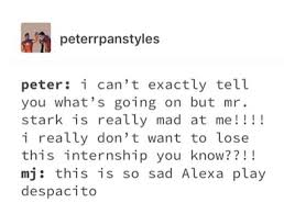 Oof Wow I Really Need To Work On Posting More Peaterparker Peater Parker Avengers Quotes Marvel And Dc Superheroes Avengers Pictures