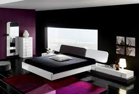 Gray dresser on a purple wallpaper wall in a girl's bed room boasting a round beveled mirror and a wicker kangaroo basket. 25 Bold Bedroom Designs Created With Bright Bedroom Colors White Bedroom Design Minimalist Bedroom Design Bedroom Interior