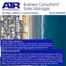 We Are Hiring For A Business Consultant Sales Manager In San Diego California With A Major Insurance Comp Consulting Business Sales Manager Insurance Industry