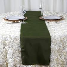 12 X108 Moss Green Polyester Table Runner Elegant Table Decorations Table Runners Decor