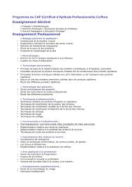Avec près de 200 spécialités, le cap forme des ouvriers et des employés qualifiés dans des métiers précis. Programme Du Cap Certificat D Aptitude Professionnelle Coiffure