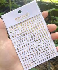 New Roman Self-adhesive Nail Art Stickers 3D English Alphabet Tattoos  Transfers Word Black Gold Silver White Red Manicure Tools - AliExpress