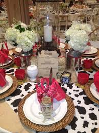 Calico And Cupcakes A Terrific Tea Thematic Party And Table Ideas Birthday Table Decorations Western Christmas Western Parties