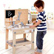 Perfect for little builders ages three and up, it's an imaginary play essential for all those pretend home improvement tasks. Children S Wooden Toy Workbench With Tools Magic Bench