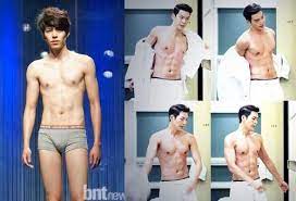 7 Incredible Photos Of Idols Before After They Turned Super Buff Koreaboo Breaking K Pop News Photos An The Incredibles Transformation Body Kim Woo Bin