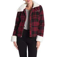 Shop for trendy fashion style jackets and coats for women online at zaful. Coffee Shop Faux Fur Trim Buffalo Plaid Print Jacket Nordstrom Rack From Nordstrom Rack On 21 Buttons
