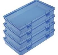 Amazon.com: Goodma 4 Pieces Rectangular Plastic Boxes Empty Storage  Organizer Containers with Hinged Lids for Small Items and Other Craft  Projects ...