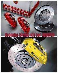 abarth 500 595用bremboブレーキキットのお取り扱いを開始いたしました キャリパーカラーはレッドに加えて スペシャルオーダーのイエローも確保しております フロント用ブレーキキット内容 ブレンボ製モノブロックキャリパー ドリルドブレーキローター マウント