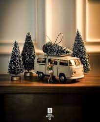 Toy Vw Van With Christmas Tree On Top This Is So Cute And Has Summer Vibe Christmas Feel Totally Do Christmas Tree Toy Christmas Kid Friendly Christmas Decor