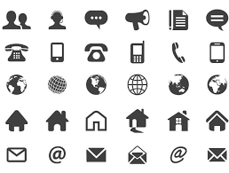 Contact Flat Icons Free Vector Business Card Icons Flat Icon Flat Icon Free