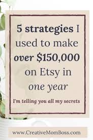 Making Six Figures On Etsy Is Not A Myth Here Are My Top Five Tips To Six Figure Success Selling On Etsy Whil Etsy Marketing Etsy Success Increase Etsy Sales