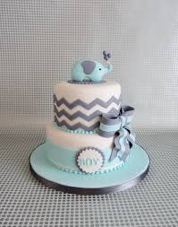 Chevron Baby Elephant Shower Cakes Baby Shower Cakes Elephant Cakes
