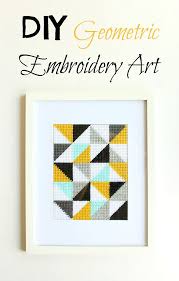 Zebra cross stitch pdf pattern. Diy Geometric Embroidery Art A Pretty Fix