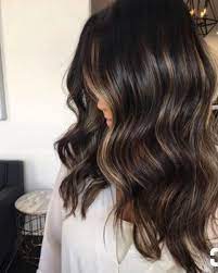 Subtle Blonde Bayalage Ribbons On Dark Brunette Base Balayage Brunette Hair Color Balayage Balayage Hair