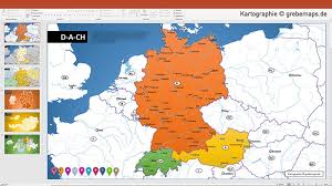 Kauf niederlande mit garantie bei zertifizierten online münzen shops. Powerpoint Karte Deutschland Austria Schweiz D A Ch Mit Bundeslandern Kantonen Grebemaps B2b Kartenshop